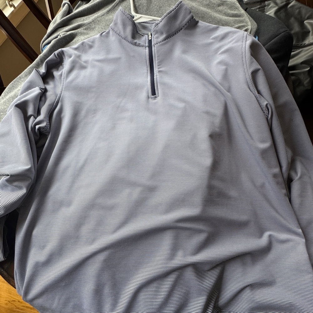 Peter Millar Navy and White Striped Shirt